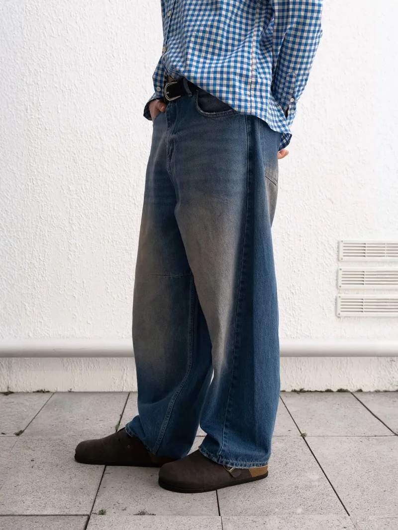 جيستو بنطلون جينز فضفاض جيستو بسحاب